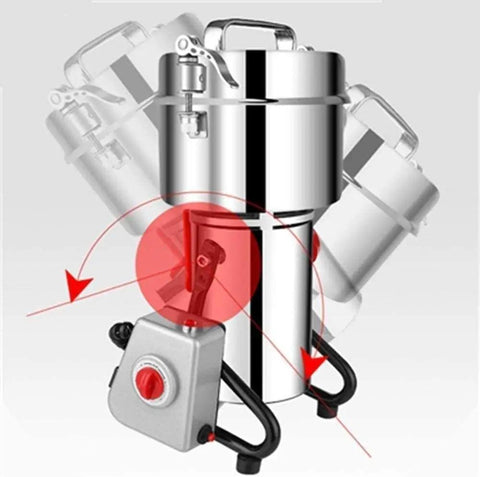 High Speed Electric Grain Mill Grinder Pulverizer For Kitchen Use, Vertical Design, 80 To 300 Mesh Powder Mill with control panel