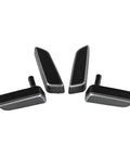 Essential Top Shelf Seat Adjustment Button Replacement For Tesla Model 3 And Y, set of four plastic caps for interior control.