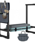 2 In 1 Garden Kneeler And Seat With Thick Cushion And Tool Pouch Wider 15.4 Inch Foldable Outdoor Bench Heavy Duty 330 Lb Capacity