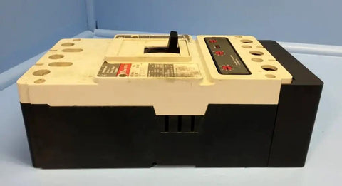 Top Tier HMCp400X5 Heavy Duty Motor Circuit Protector Breaker 3 Pole 400 Amps with black and white housing in side view.