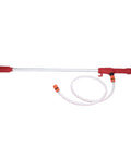 Hella Smooth Cordless Utility Water Transfer Pump Kit For Zero Sweat Pool And Pond Draining Includes Detachable Sediment Filter And Quick Connect Outlet with hose attachment.