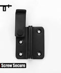 Front view of Black Stainless Steel Flip Latch Extra Thick 3mm Heavy Duty Gate And Door Latch with safety packlock hole, brushed finish.