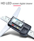 Digital Depth Caliper Gauge 0 To 150mm 0.01mm Resolution Electronic Depth Rule With Stainless Steel Body For Precise Measurements In DIY Machining And Workshop Tasks Dope with HD LED screen