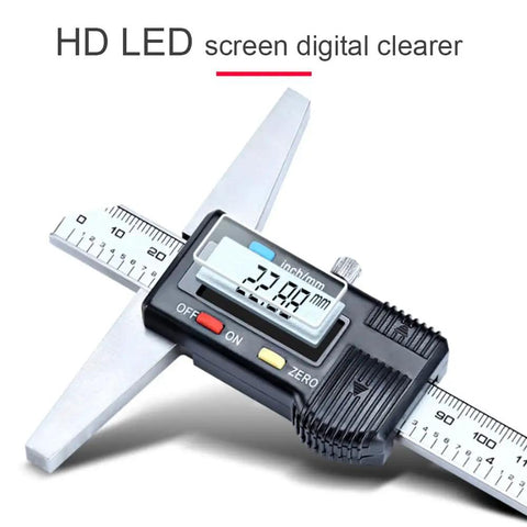 Digital Depth Caliper Electronic Depth Gauge For Holes Steps And Columns 200mm Range Stainless Steel Body 0.01mm Resolution Depth Rule Your Go To Tool For Metalworking And DIY Projects
