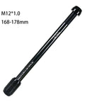 Bike Trainer Thru Axle Skewer 12x142 To 148mm Aluminum Alloy CNC Machined black with size markings
