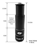 Super Adjustable Bike Stem Riser Extender Built With Tough Aluminum Alloy Fits 28.6mm One And One Eighth Inch Handlebars Image