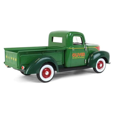 1940 Ford Oliver Pickup Die Cast Model 1/24 Scale Display Truck With Opening Cab Doors And Tailgate, Green Finish, SCT915