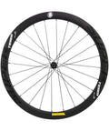 Front view of 45mm Carbon Tubeless Wheelset For Disc Brake Road Bikes With 25mm Inner Width No Paint Finish Tubeless Ready To Roll Shimano 8 9 10 11 Speed Cassette Body Compatible
