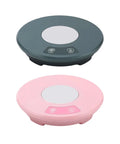 Electric Desk Cup Warmer And Cooler For Coffee Mugs Cans Bottles Precise Hot Cold Temp Control, gray and pink units, touch control panel.