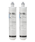 Two Pack Heavy Duty Under Sink Water Filter For Kitchen And Coffee Maker, NSF certified replacement cartridges side view.