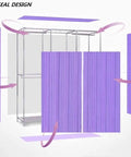 Heavy Duty Portable Hanging Closet Organizer Built Tough With Reinforced Steel Frame Quick Snap Assembly vented seal design.