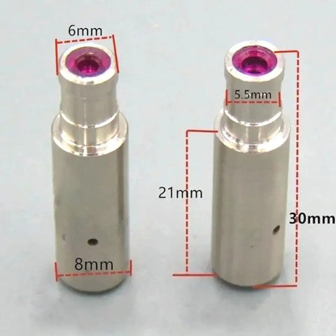 Ruby Wire EDM Drill Guide Electrode 1.0mm For Precise Mold Nozzle CNC Fine Hole Discharge Guide, silver metal with ruby tip