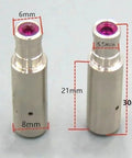 Ruby Wire EDM Drill Guide Electrode 2.1mm with dimensions highlighted for CNC precision holes with high temp wear-resistant ruby orifice.