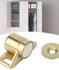 Antique Gold Magnetic Door Catcher Set For Cabinets Wardrobes And TV Units Zinc Alloy Hardware Includes 4 Magnetic Catchers And Mounting Plates