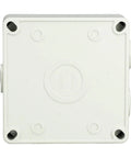 Top view of Rock Solid IP66 Weatherproof Outdoor Electrical Outlet For Garden Construction And Backyard Projects, durable PC housing.