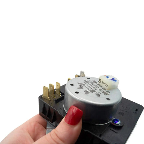 W10185976 Clothes Dryer Timer Replacement 230VAC 60Hz Model Specific Not Universal Black 8 Terminals Controls Primary Dryer Functions