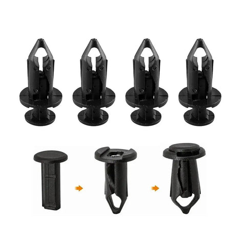 Honda Engine Cover Clip Fastener Kit Replacement For Undertray Splash Guard Plug And Play Install Direct Fit Durable Auto Part On black plastic clips
