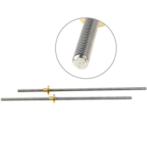 Heavy Duty 8mm Lead Screw With Brass Nut For 3D Printers And DIY Mills T8 Trapezoidal Stainless Steel Threaded Rod With 1mm Lead And 1mm Pitch