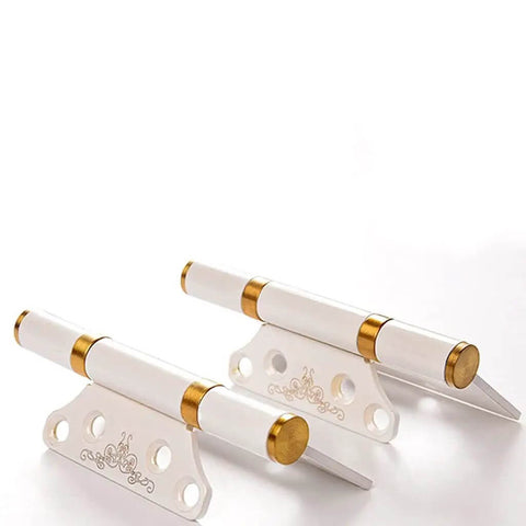 Stainless Steel Hinges Set 10 Pack White Bearing Hinges For Interior Doors And Cabinets featuring white and gold decorative accents