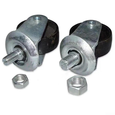 Beefy Industrial Steel Caster Wheels for Auto Shop Equipment, Heavy Duty Swivel Casters 16mm Diameter, nuts included
