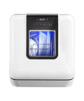 Gonna Love This No Hookup Countertop Dishwasher With Built In Six Liter Water Tank Portable Compact Cleaner, front view with plates inside.