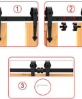 Sliding Barn Door Stopper Rail Stop For Single Or Double Doors, Top Flat Track And Center Or End Install, Adjustable Fit For