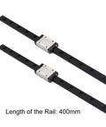 Two 400mm MGN12H linear rail guide kits for 3D printers and CNC machines with heavy-duty bearings visible.