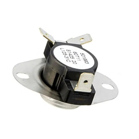 Go To Dryer Temperature Limit Switch 501993 Replacement For LG Clothes Dryer Easy Install High Temp Cutoff Protector Calibrated For Safe Heat Control Thermal Shutdown For Home Laundry Appliances, round metal switch