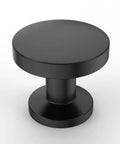 Killer Matte Black Cabinet Knobs 10 Pack Modern Handle For Kitchen Cabinets Dressers And Drawers Solid zinc knob with a round design.