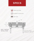 Installation diagram for High Flow Rough In Valve For One Half Inch Sweat Inlets And Outlets 10 Inch Fixed Centers 3 Hole Installation