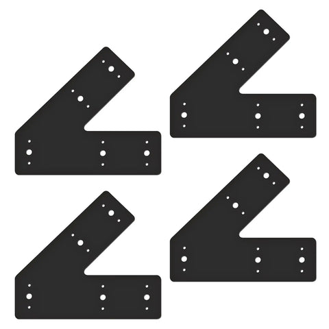 Beefy Heavy Duty 4 Pack 45 Degree Steel Pergola Brackets For Wood Beams 4x4 And 6x6 Lumber Powder Coated Black Truss Framing