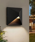 Outdoor Wall Light 8W LED Waterproof Sconce For Front Porch Patio And Garage Modern Black Finish Weatherproof Exterior Lighting