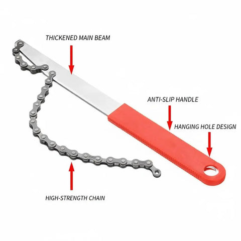 DIY Friendly Pro Level Cassette Removal Tool Set With Chain Whip, Chain Wrench And Lockring Tool For 7 To 12 Speed Cassettes