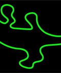 LED Neon Sign With Logo 1 Indoor Dimmer Enabled Backed By Black Square Cut Acrylic For Modern Vibe Club Ready 20 Inches Tall And 37 Inches Wide