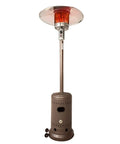 46,000 BTU Outdoor Propane Patio Heater With Wheels For Commercial And Residential Use, Heats Up To 324 Sq Ft, Havana Bronze Finish