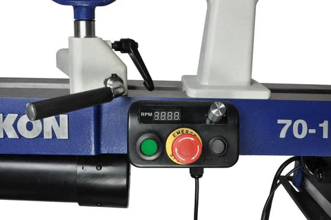 VSR Midi Lathe With 12 Inch By 16.5 Inch Swing, 1 HP DC Motor, Electronic Variable Speed Control, Digital RPM Readout