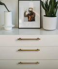 Vintage Brass Cabinet Knob Set Zinc Alloy Single Hole Pulls With Striped Deco for dresser drawers, stylish decor