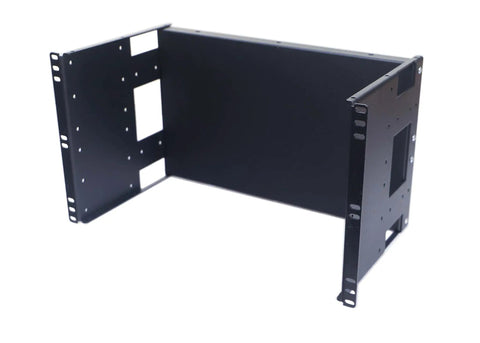 6U Solid Panel For Industrial Control And Prototyping In 19 Inch Racks, Heavy Duty 14 Gauge Metal Construction, side view