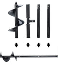 Assembly of Heavy Duty Garden Auger Drill Bit 5.9 Inch By 33 Inch Handheld Post Hole Digger with detachable parts