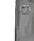 Close-up of wheeled carry bag pocket with stakes for 13 Ft By 13 Ft Instant Pop Up Canopy Tent With Wheeled Carry Bag Portable Straight Leg Outdoor Gazebo Shelter For Camping Beach Picnic Backyard Tailgate BBQ Patio And Parties.