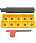ASZLBYM 11pcs RCMT060204 MO R3 round carbide inserts with SRDCN1212H06 holder in yellow tray