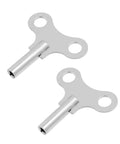 Universal Clock Winding Keys Kit For Old School Mechanical Clocks And Alarm Clocks In Stainless Steel Two Pack