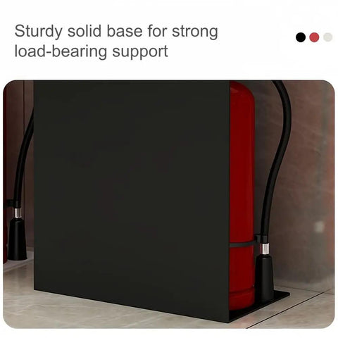Solid As A Rock Steel Fire Extinguisher Cabinet With Smooth Sloped Front For Offices And Retail Stores Small Red Heavy Duty Safety Box Built To Last with sturdy solid base support.