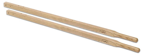 Heavy Duty Wheelbarrow Handle Set Built Tough From American Hardwood, Shock Absorbing Grips, One And Five Eighths Inch Fit, Model SL Handle Two Pack