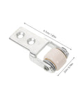 6 Piece White Nylon Sliding Wheels For Furniture Drawers Slick Rolling Track Guide Casters Heavy Duty with metal mount detail