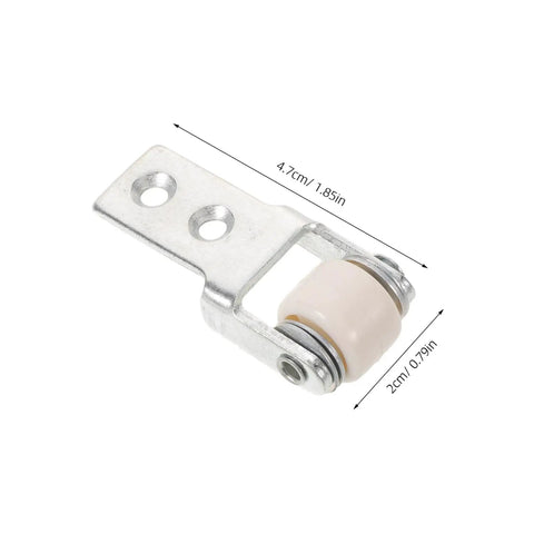 6 Piece White Nylon Sliding Wheels For Furniture Drawers Slick Rolling Track Guide Casters Heavy Duty with metal mount detail