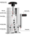 Diagram of Beast Drill Powered Wire Stripping Machine For Copper Recycling With Hand Crank 0.06 To 1 Inch Range Portable Aluminum Frame.