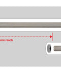 3/8 Inch Drive Long Hex Bit Socket Set, 10-Piece 3-10 mm, S2 Steel Sockets With Press-Fit, showing long vs standard bit length.