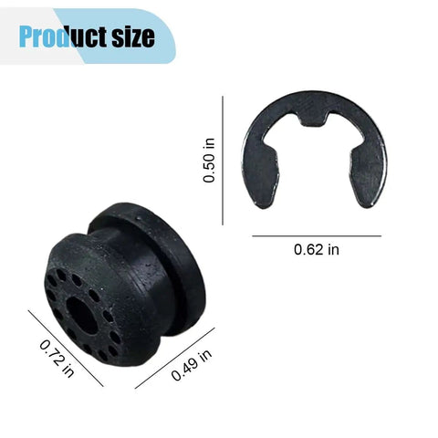 2 Pack Transfer Case Shift Linkage Bushings With E Clips Grommet Kit Replacement For OEM 68078975AA 68078974AA size details