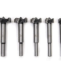 Professional Grade Heavy Duty Forstner Drill Bit Set Featuring Slick Woodworking Augers with varying sizes and sharp steel edges.